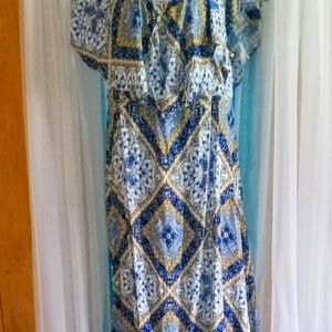 Plus off the shoulder maxi
